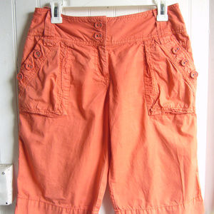 Anthropoloige Ett Twa Coral Bermuda Shorts Size 6